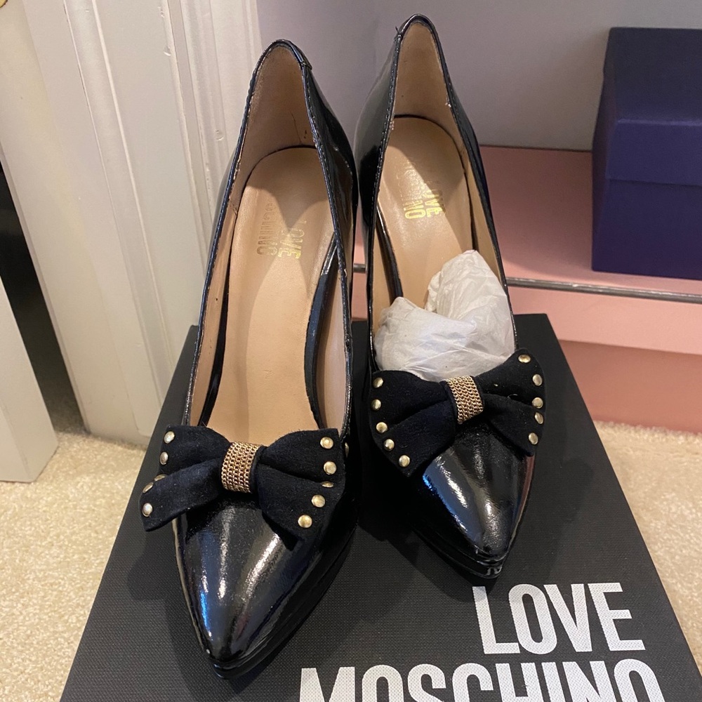 Love Moschino Patent Leather Pumps